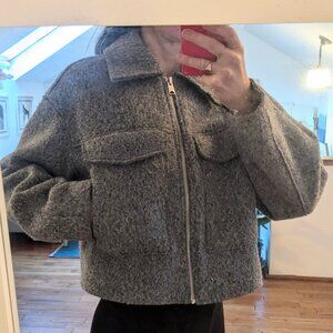 Zara Cropped Bouclé jacket - size M